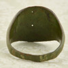 Late Medieval Oval Bronze Signet Ring with Crest