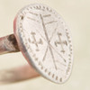 Medieval Silver Shield Signet Ring with Crosses