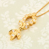 Second Hand 18ct Gold Diamond Drop Pendant and Chain