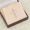 9ct White Gold Diamond Cross Pendant – 1 carat