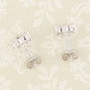 9ct White Gold Diamond Flower Cluster Stud Earrings - Top View
