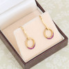 9ct Gold Oval Ruby Drop Earrings