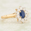 9ct Gold Sapphire & Diamond Cluster Ring 0.50 carat
