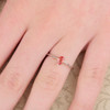 Second Hand 18ct White Gold Padparadscha Sapphire Solitaire Ring