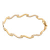 Second Hand 9ct 2 Colour Gold Wave Bracelet