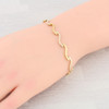Second Hand 9ct 2 Colour Gold Wave Bracelet