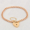 Antique 9ct Rose Gold Charm Bracelet - Angled View