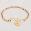 Antique 9ct Rose Gold Charm Bracelet - Bracelet Open
