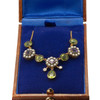 Diamond, Peridot, Amethyst & Pearl Suffragette Necklace