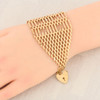 Vintage 9ct Gold Extra Wide Gate Bracelet