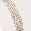 Second Hand 9ct White Gold Cubic Zirconia Tapered Bangle closeup view
