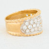 Second Hand 9ct Gold Cubic Zircona Tapered Band Side View