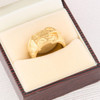 Second Hand 9ct Gold Wide Buckle Ring in Box