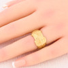 Second Hand 9ct Gold Wide Buckle Ring on Finger