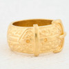 Second Hand 9ct Gold Wide Buckle Ring Angled Image