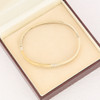 Vintage 9ct 2 Colour Gold Diamond Cross-Over Bangle in Box
