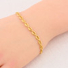 Second Hand 18ct Gold Coffee Bean Bracelet on Wrist