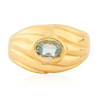 Second Hand 18ct Gold Blue Topaz Dress Ring Front View