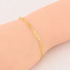 Second Hand 18ct Gold Diamond Shape Swirl Link Bracelet on Wrist