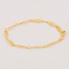 Second Hand 18ct Gold Diamond Shape Swirl Link Bracelet Side View