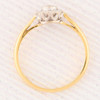 Vintage 18ct Gold Diamond Cluster Ring – 1960s top view