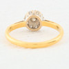 Vintage 18ct Gold Diamond Cluster Ring – 1960s Rear View