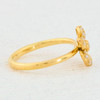 Second Hand 18ct Gold Diamond Flower Ring Side View