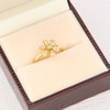Second Hand 18ct Gold Diamond Flower Ring in Box