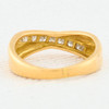 Vintage 18ct Gold Princess Diamond Cross-Over Eternity Ring Rear View