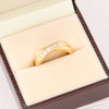 Vintage 18ct Gold Princess Diamond Cross-Over Eternity Ring in Box