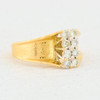 Vintage 18ct Gold 2 Row Diamond Dress Ring Angled View