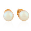 Vintage 14ct Gold Pearl Stud Screw Back Earrings Main View