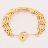 Vintage 9ct Gold 4 Bar Gate Bracelet Open