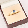 Antique 18ct Gold Sapphire and Diamond Gypsy Ring in Box