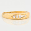 Antique 18ct Gold 5 Stone Diamond Boat Ring Angled View