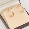 Second Hand 9ct 3 Colour Gold Twist Hoop Earrings in Box
