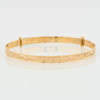 Second Hand 9ct Gold Scroll Engraved Expanding Bangle Front View