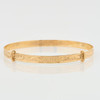 Second Hand 9ct Gold Scroll Engraved Expanding Bangle Rear View