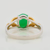 Second Hand 18ct Gold Jade and Diamond Dress Ring Rear View