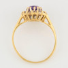 Second Hand 18ct Gold Amethyst and Diamond Cluster Ring Top View