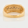 Second Hand 9ct Gold Elongated Diamond Signet Ring Rear View