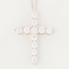 9ct Gold White Gold Diamond Cross Pendant and Chain – 1 carat - Front View