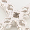 9ct Gold White Gold Diamond Cross Pendant and Chain – 1 carat - Close Up