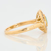 Art Deco Style 9ct Gold Emerald, Sapphire and Diamond Dress Ring - Side View