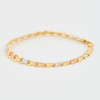 Second Hand 9ct 3 Colour Gold Criss–Cross Kiss Link Bracelet - Side View