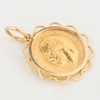 Second Hand 9ct Gold Half Sovereign Pendant – 1911 - Angled View