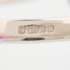 Second Hand 18ct White Gold Pink Sapphire and Diamond 3 Stone Trilogy Ring Hallmark