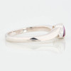 Second Hand 18ct White Gold Pink Sapphire and Diamond 3 Stone Trilogy Ring Side View