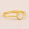 Second Hand 18ct Gold Diamond Cluster Engagement Ring Angled View