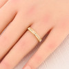 9ct Gold 10 Stone Channel Set Diamond Eternity Ring on Finger